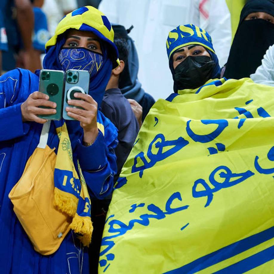 El Al Nassr contó con el apoyo de todos sus aficionados en el partido contra el Damac.