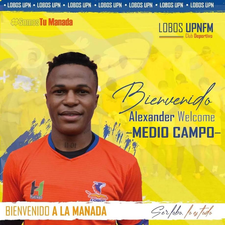 Alexander Welcome también se va del Motagua en calidad de cedido. El mediocampista jugará con los Lobos de la UPN.