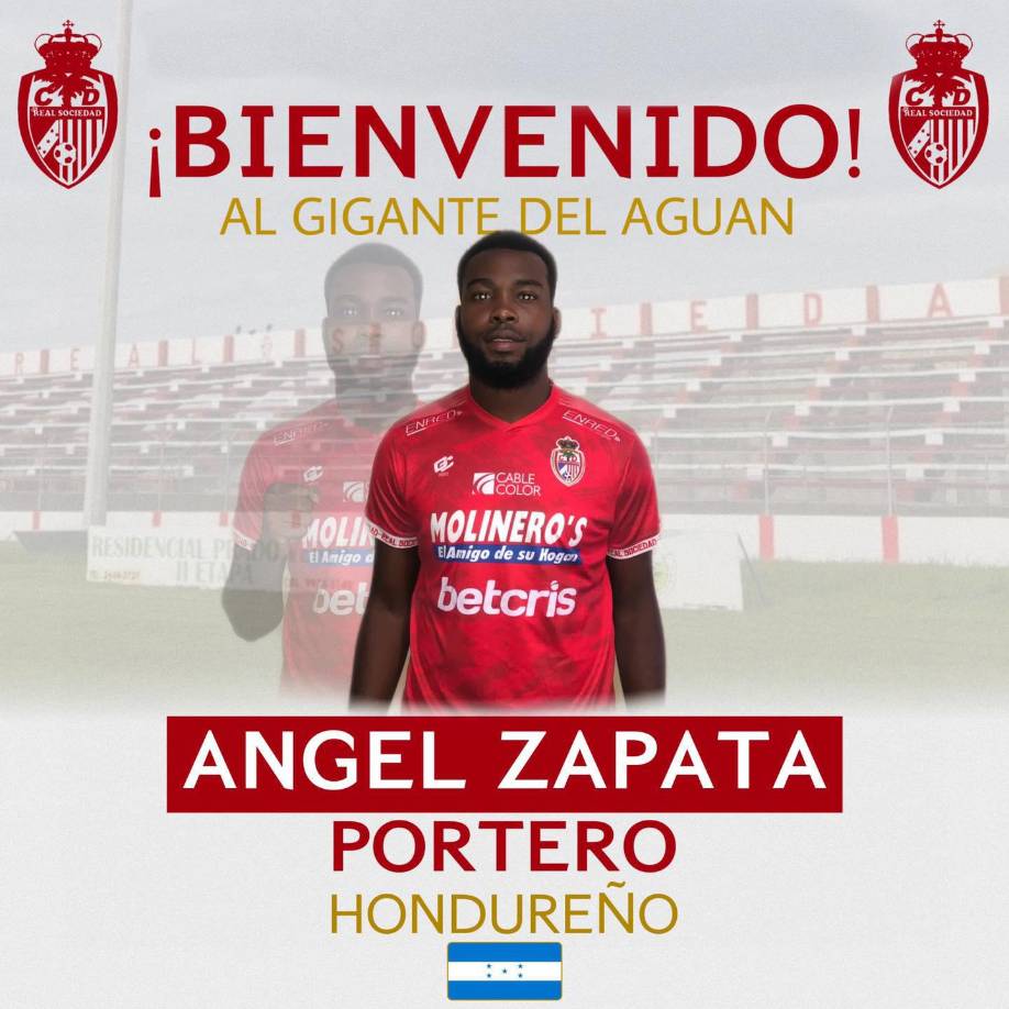 La Real Sociedad anunció en sus redes sociales el fichaje del portero hondureño Ángel Zapata.