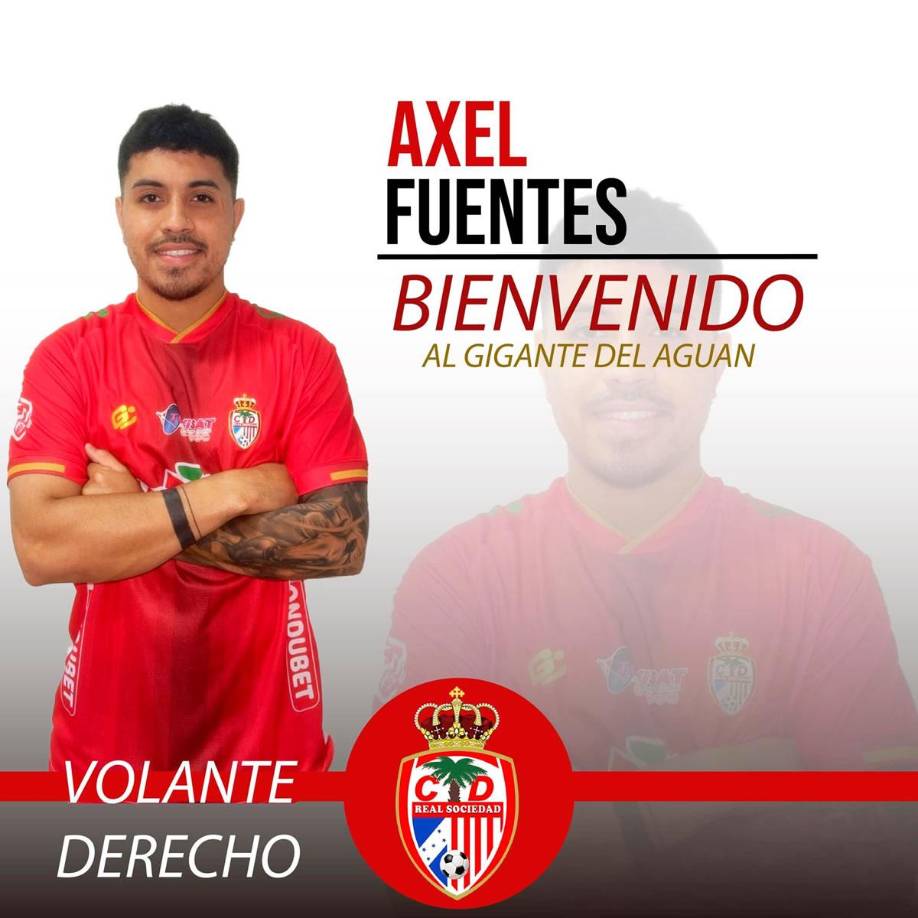 El volante Axel Fuentes también jugará con Real Sociedad en el torneo Clausura 2025 de la Liga Nacional. De Estados Unidos, pero de padres hondureños, quien ya jugó en Real Sociedad hace algunos años.