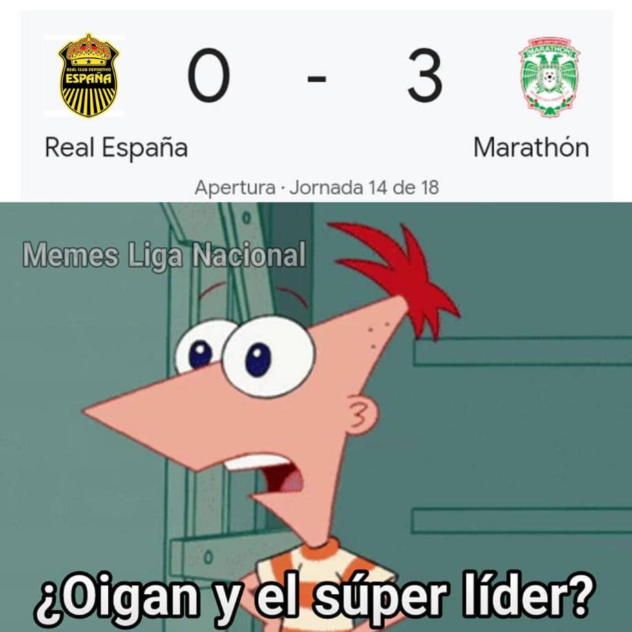 Los mejores memes que dejó la goleada que le metió el Marathón (0-3) al Real España en el derbi sampedrano por la jornada 14 del Torneo Apertura 2024 de la Liga Nacional de Honduras.