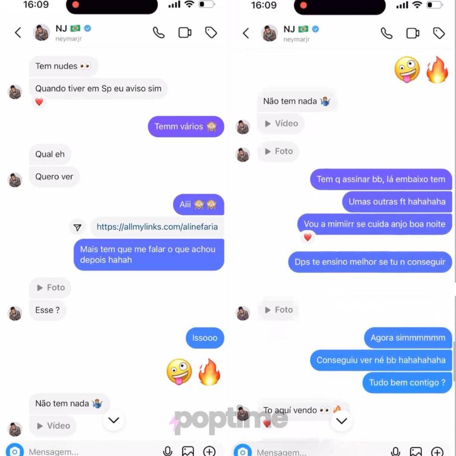 Aunque Faria insistió que tenía que suscribirse para poder ver sus fotos íntimas. “Tienes que suscribirte, bebé. Allí tienes fotos. Voy dormir, se cuida. Buena noche. Después te enseño mejor si no puedes conseguirlo”, agregó.