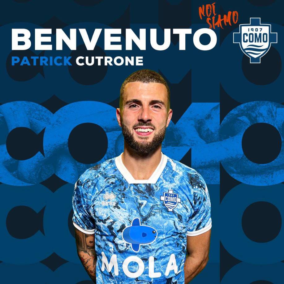 OFICIAL: El Como de la Serie B italiana anunció el fichaje del delantero Patrick Cutrone, llega procedente del Wolverhampton y firma hasta 2025.