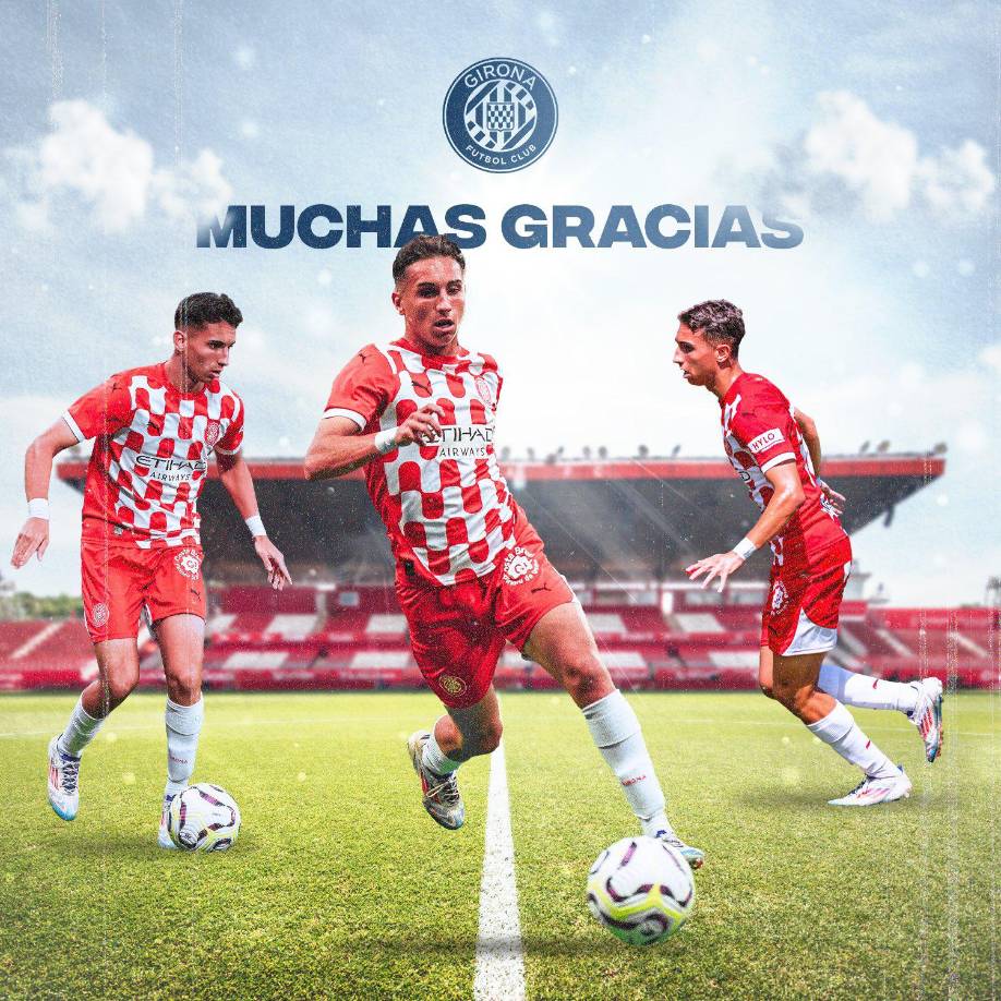 OFICIAL / El Girona anuncia la salida de Iker Almena y se marcha al Al Qadisiyah de Arabia Saudita.