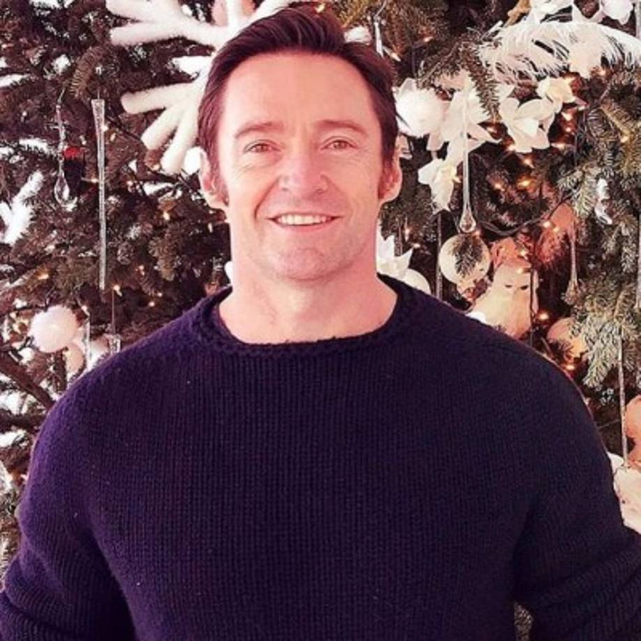 Hugh Jackman celebrando la Navidad.
