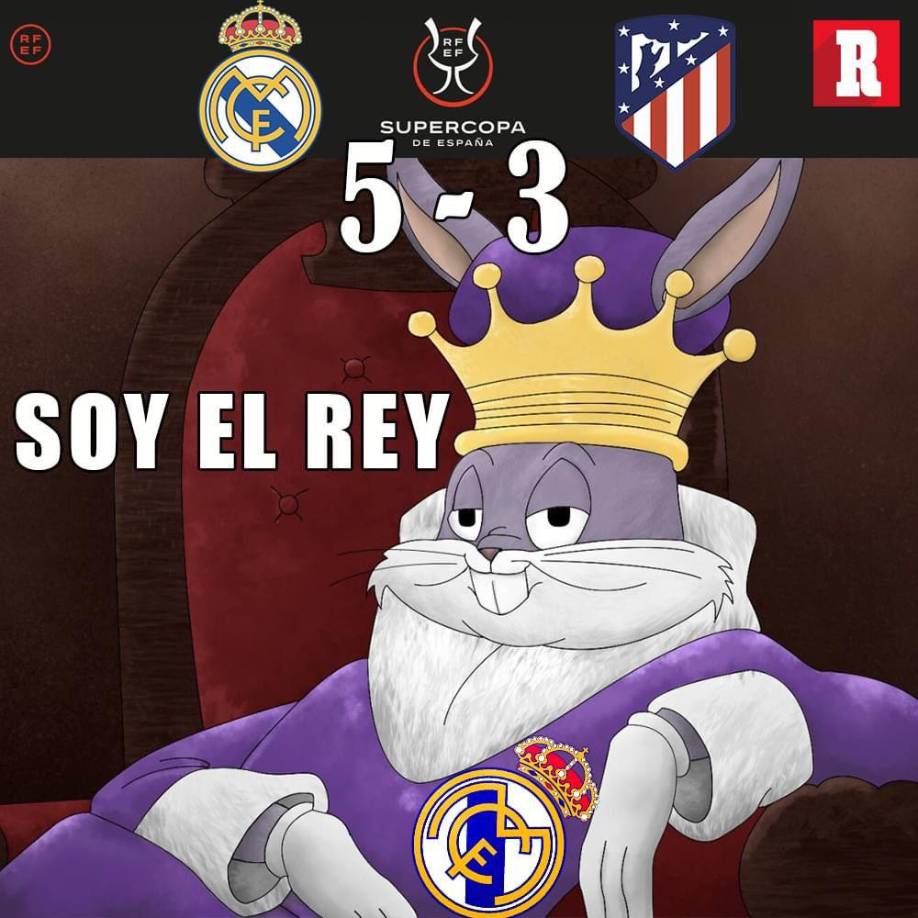 Atlético, víctima de crueles memes tras caer ante Real Madrid en Supercopa