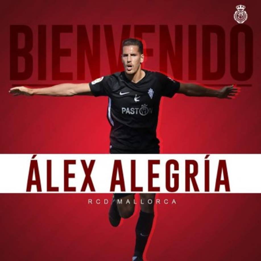 El delantero español Álex Alegría es el nuevo fichaje del Mallorca para la temporada 2019-20 de la Liga Española. El jugador de 26 años firma por cinco temporadas y llega libre del Real Betis.