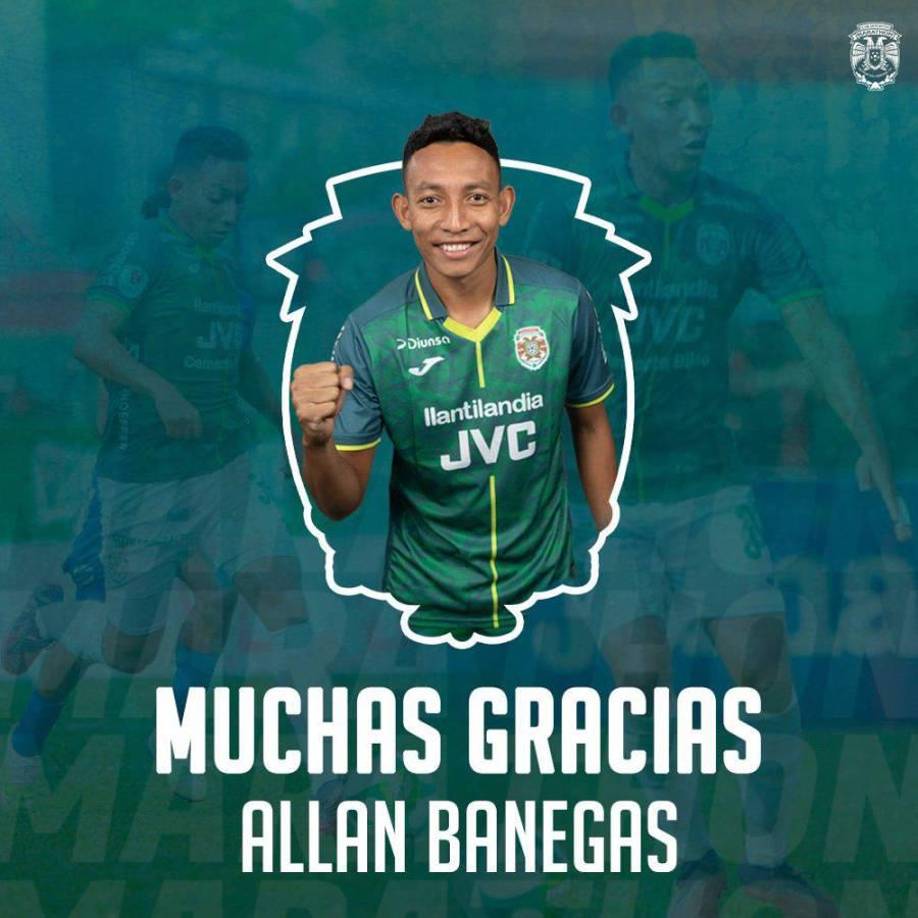 Marathón anunció la salida del centrocampista Allan Banegas.