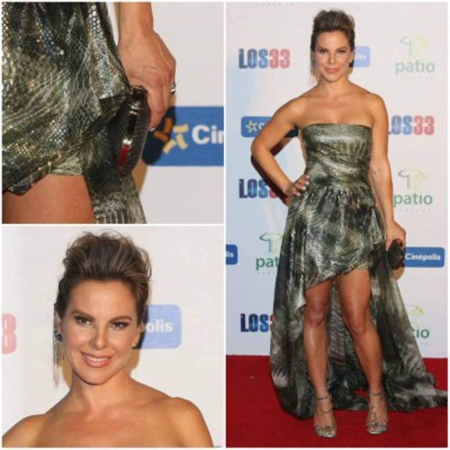 Para la premier en México, Kate del Castillo apareció con un vestido que dejaba ver sus hombros y parte de sus piernas; con seguridad y aplomo caminó por la alfombra.