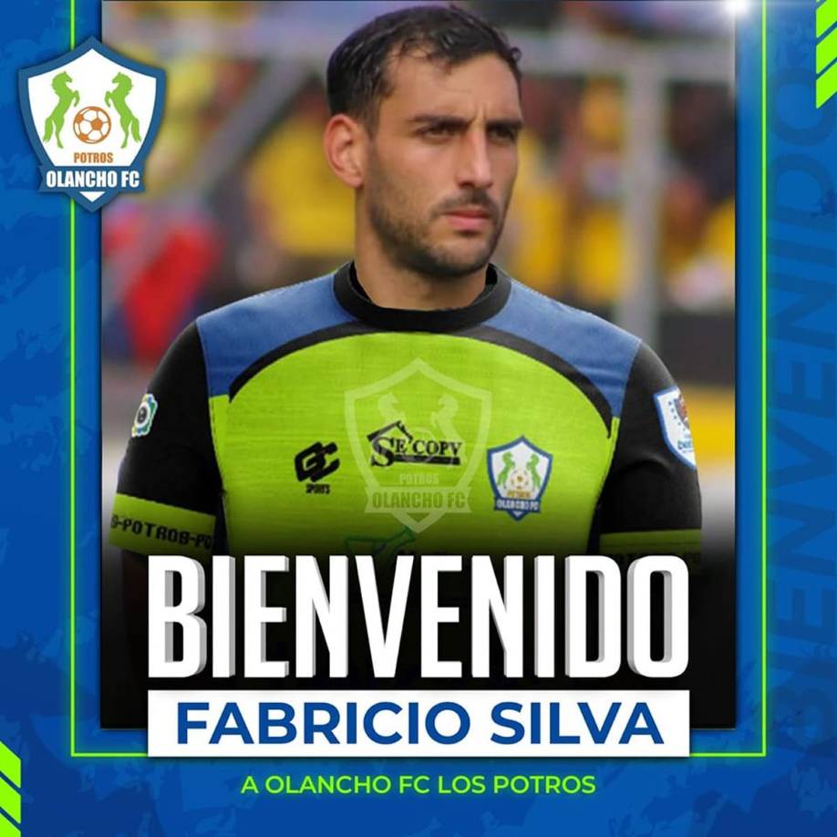 Fabricio Silva - El defensa uruguayo se convirtió en nuevo fichaje de los Potros del Olancho FC. Llega procedente del Victoria y cubrirá el puesto de Santiago Molina, dado de baja tras sufrir una grave lesión.
