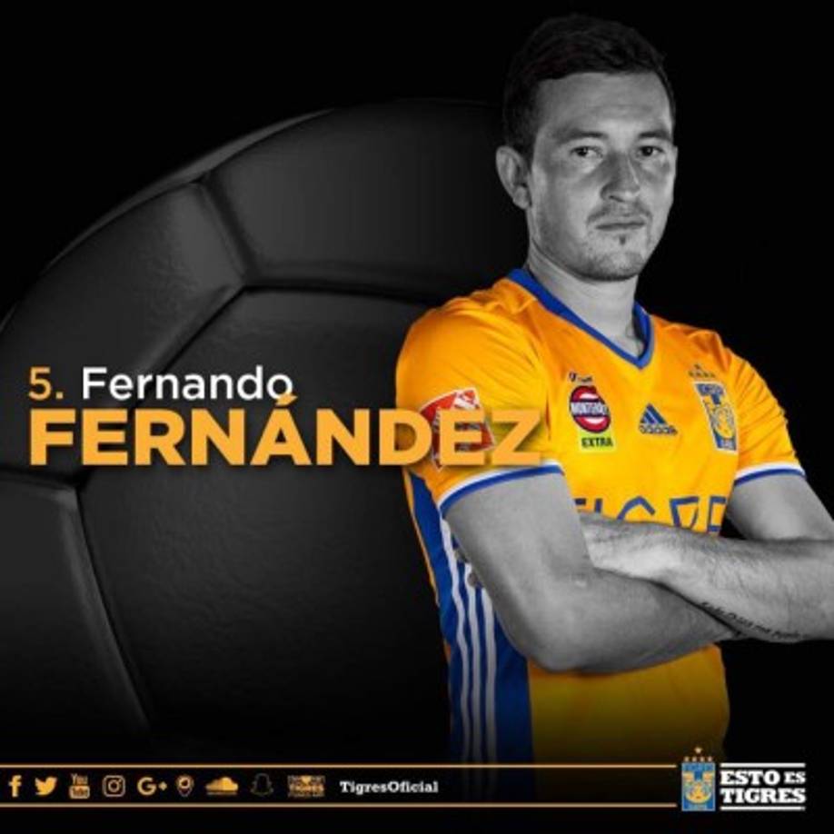 Tigres también anunció el préstamo por seis meses del delantero paraguayo Fernando Fernández al club Olimpia de Paraguay