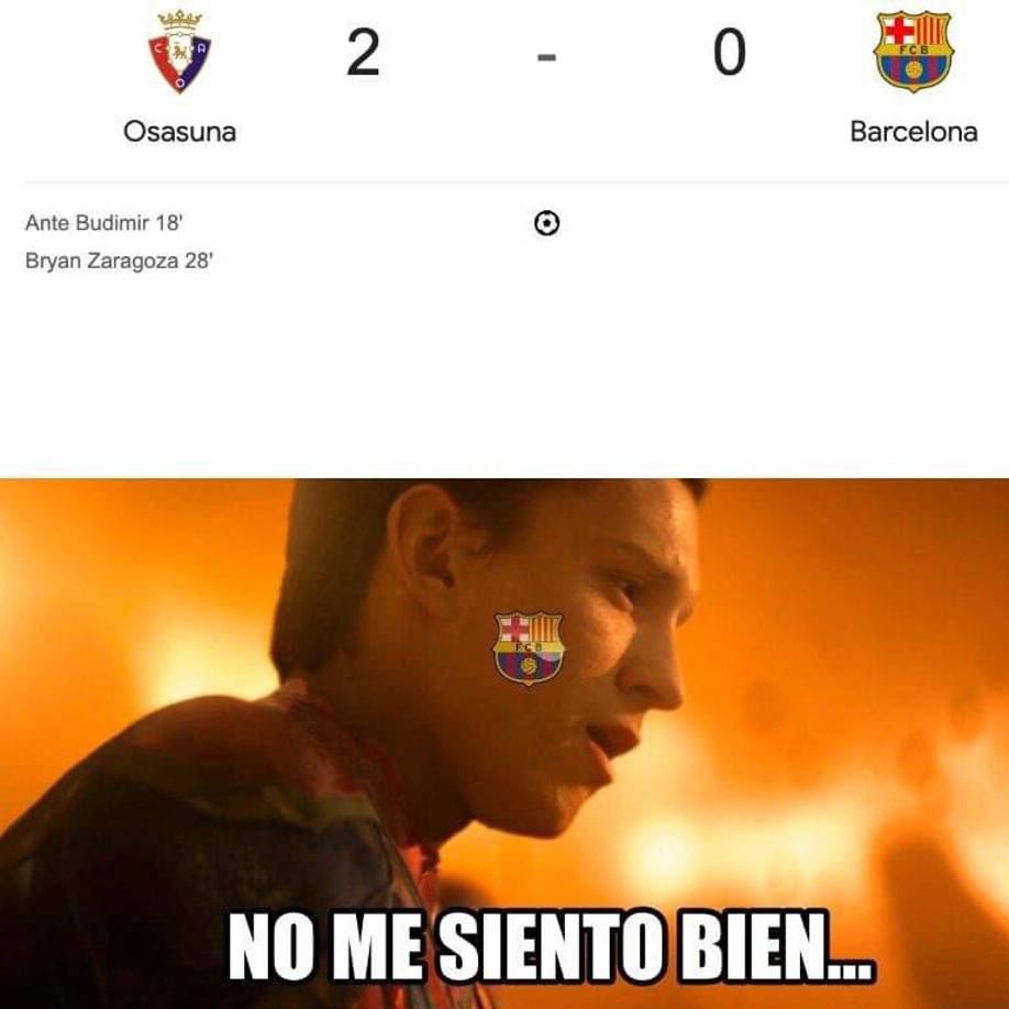 Barcelona sufre burlas: los memes que dejó la goleada ante Osasuna