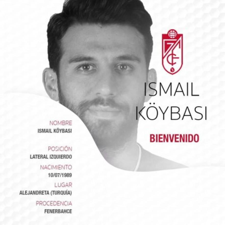 El Granada ha cerrado la incorporación del lateral izquierdo turco Ismail Koybasi, quien llega con la carta de libertad tras terminar su contrato con el Fenerbahçe.