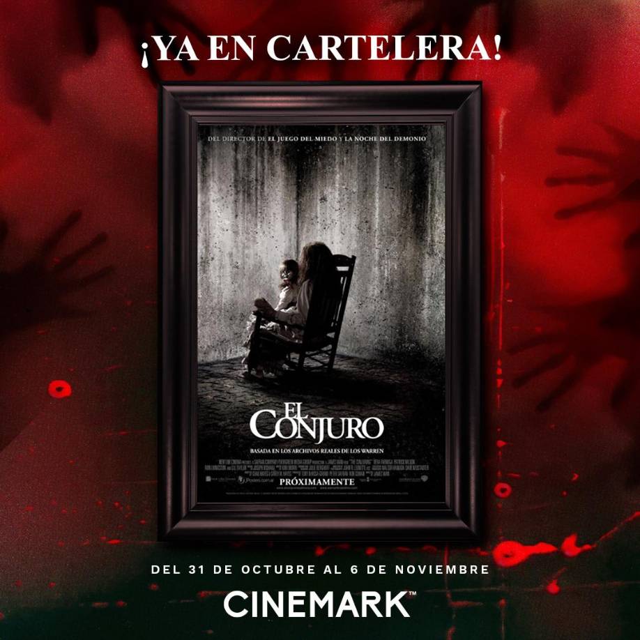 No te pierdas la Temporada Siniestra 2024 de Cinemark, que llega a su fin este miércoles. Aprovecha para disfrutar de una selección escalofriante de películas que te pondrán los pelos de punta. Entre las películas en cartelera figuran:El Conjuro (2013): Dirigida por James Wan, esta película está basada en los casos reales de los parapsicólogos Ed y Lorraine Warren. La historia sigue a la familia Perron, que se muda a una granja en Rhode Island y comienza a experimentar fenómenos paranormales aterradores.