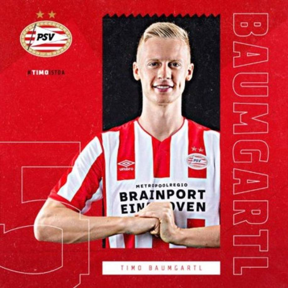 El PSV ha fichado al central alemán Timo Baumgartl por 10.000.000 €. Firma hasta junio de 2024, llega procedente del Stuttgart.<br/>