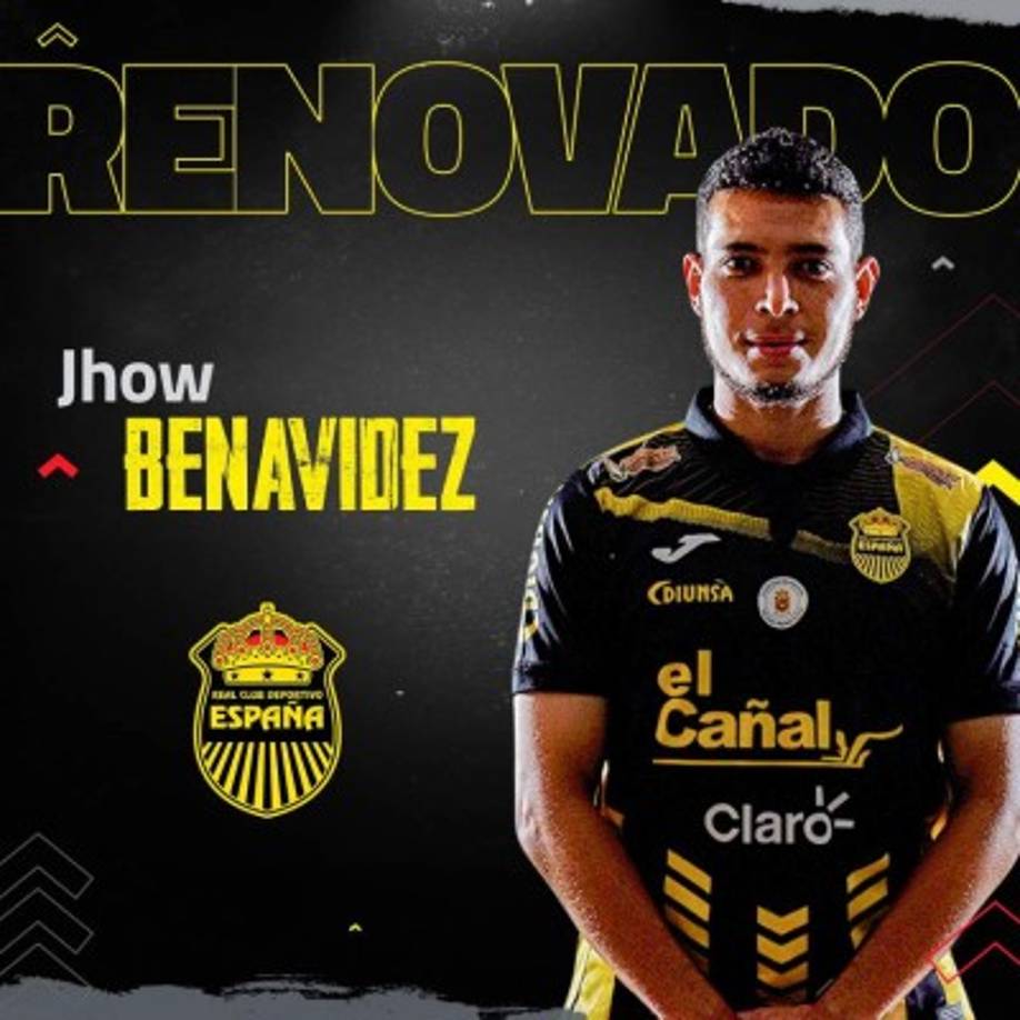 Jhow Benavídez: El mediocampista hondureño finalmente llegó a un acuerdo y renovó por dos años su contrato con Real España.
