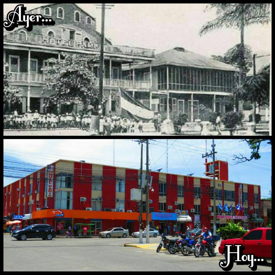 El antiguo hotel París era un viejo edificio de madera, en la actualidad sigue operando tras ser construido de concreto. 