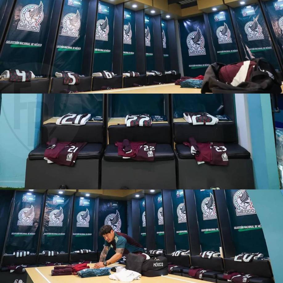 En el estadio Morazán, la Selección de México estuvo en un camerino hasta personalizado para el partido contra Honduras en San Pedro Sula. Nada que ver con el que le han dado a Honduras.