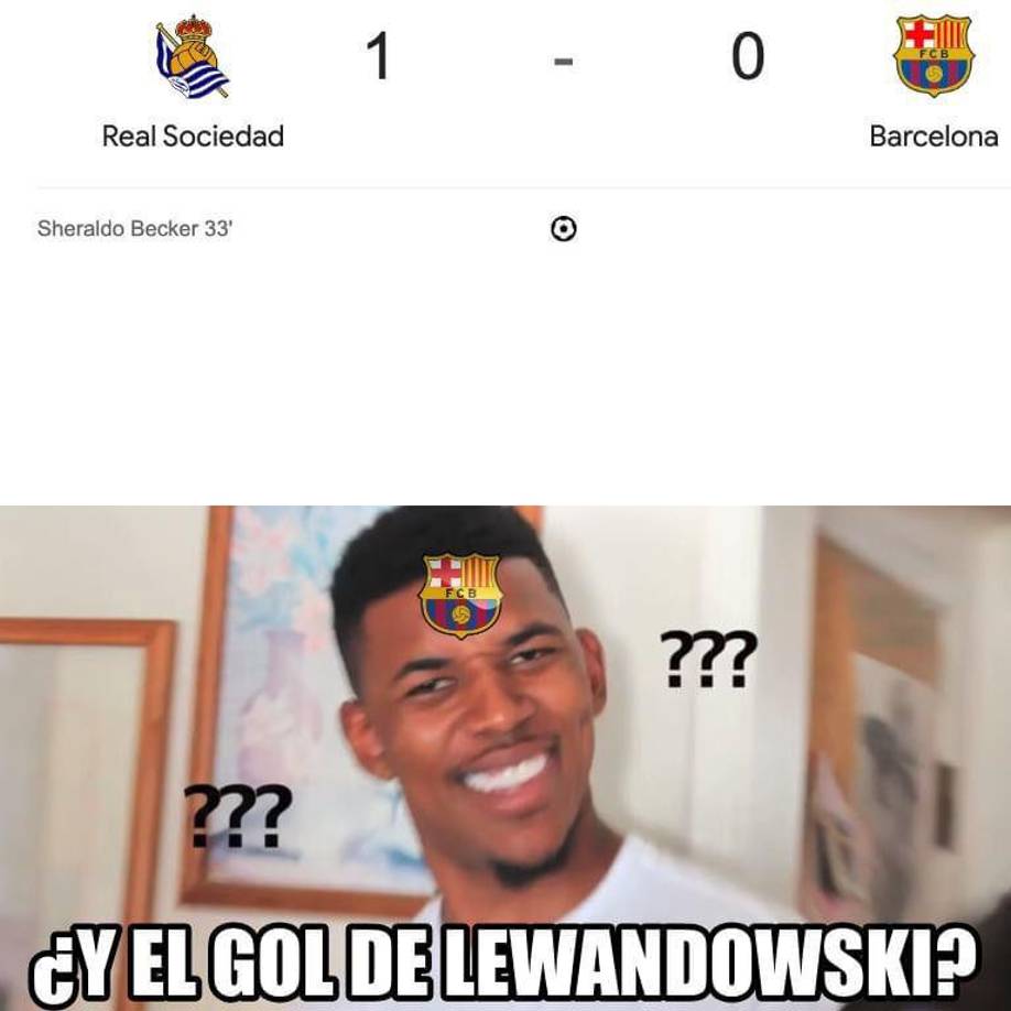 Estos fueron algunos de los mejores memes tras la derrota del Barcelona sobre Real Sociedad.