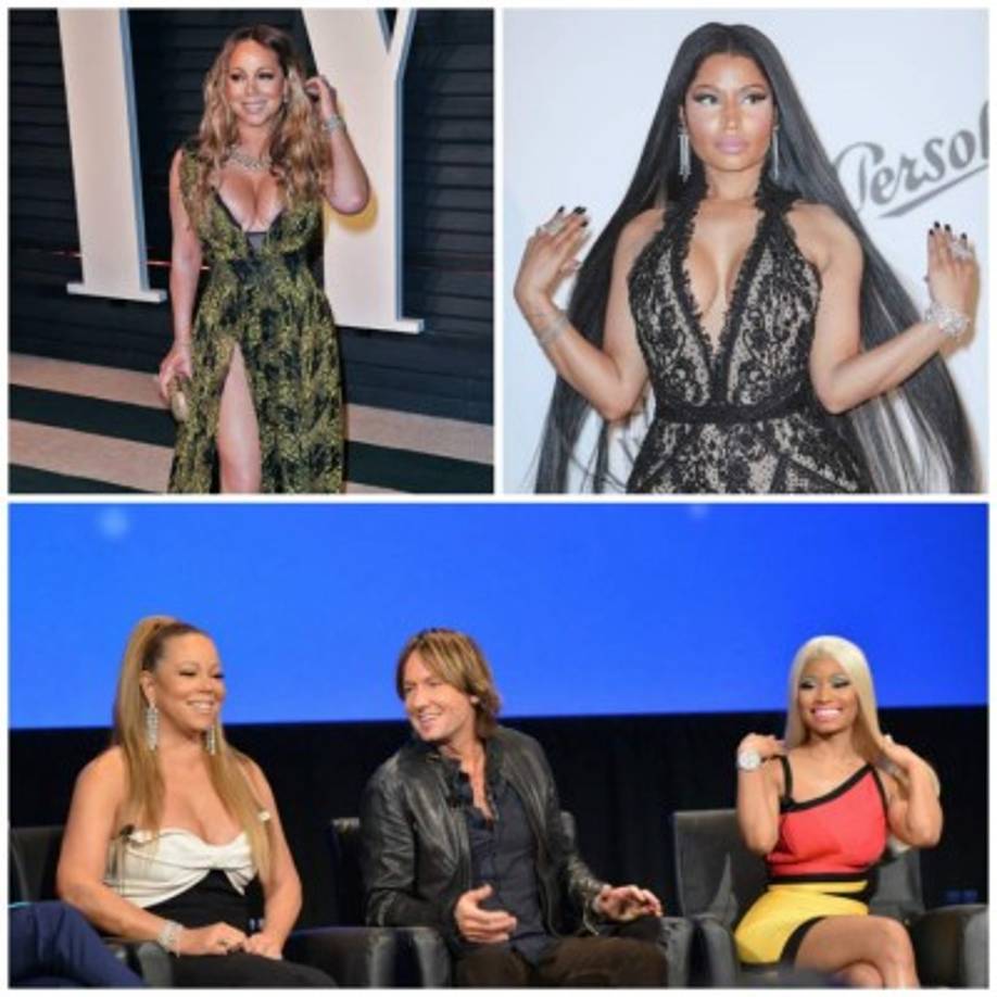 Mariah Carey vs Nicki Minaj: 'La diva' Carey acostumbra a negar la existencia de las personas que no le simpatizan, ella simplemente sacude la melena y dice: 'No la conozco'. Si no, que le pregunten a Jennifer López, a Ariana Grande o a Madonna. Pero alguien a quien sí conoce es a la intérprete de rap, Nicki Minaj, ya que las dos fueron jueces en el programa 'American Idol' y las cosas no salieron nada bien. Carey insistía en querer demostrar que tenía más talento que Minaj; siempre insultaba el trabajo de Minaj en las grabaciones del programa, hasta que Nicki se hartó y un día simplemente salió del set.