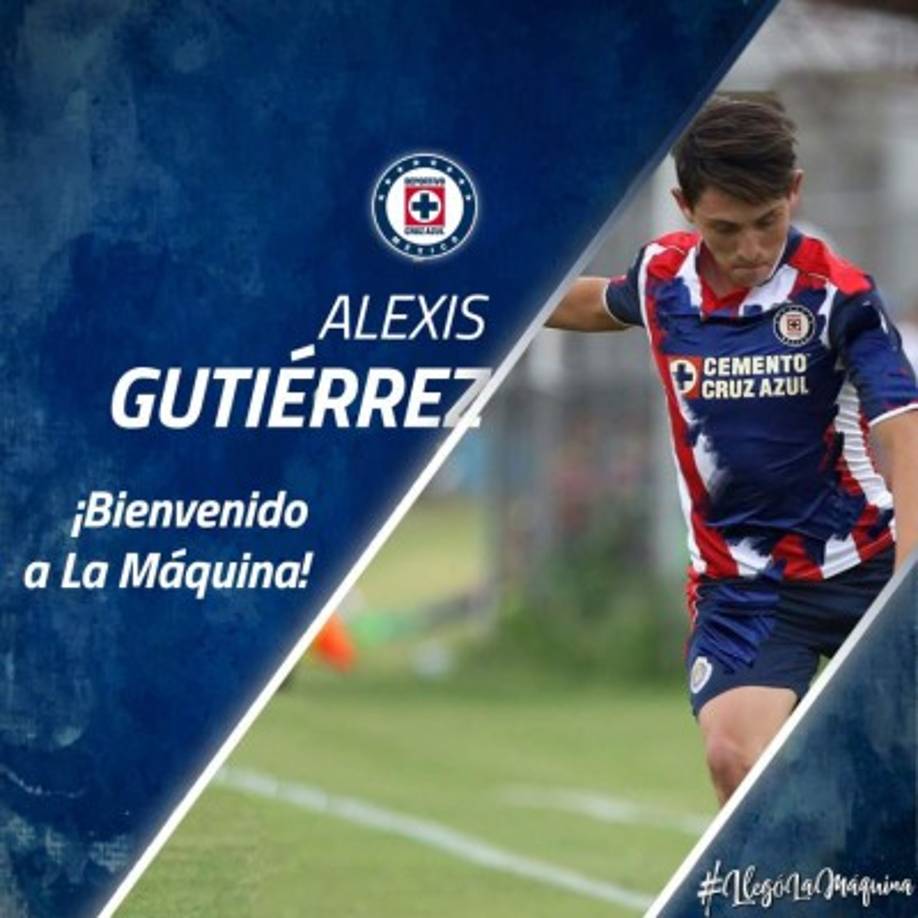 El Cruz Azul se fortalece con un refuerzo juvenil mexicano. El entrenador de la Máquina Cementera, Pedro Caixinha, apuesta por la sangre azteca en Alexis Gutiérrez de 18 años; es seleccionado nacional sub 20.