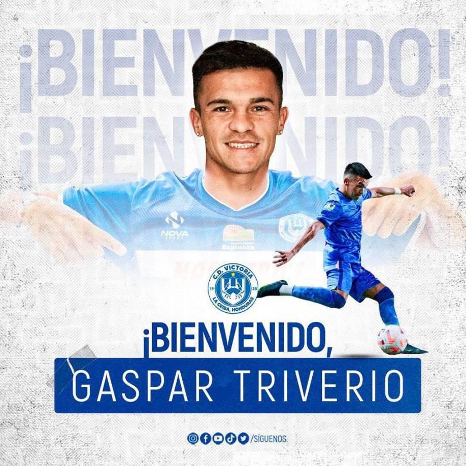 Motagua dio de baja al argentino Gaspar Triverio y el volante encontró inmediatamente club: Fichó por el Victoria.