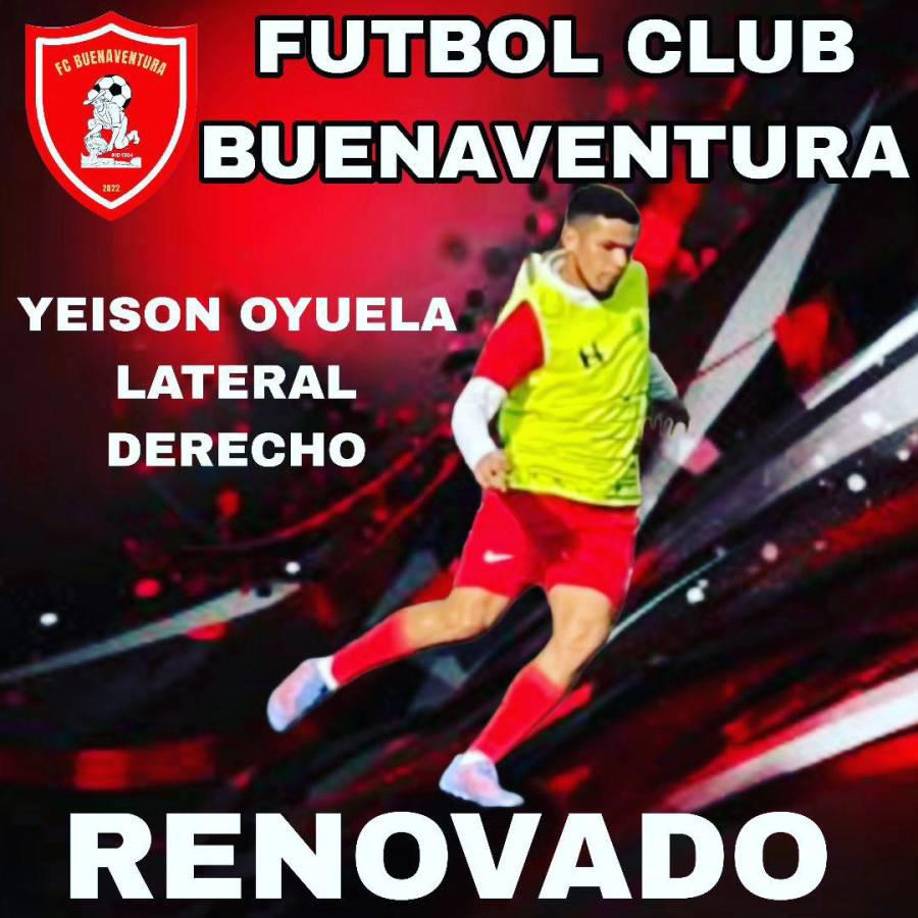 Asimismo, Yeison Oyuela, lateral derecho, es otro de los futbolistas que renovaron su contrato con el equipo de El Pedernal, Francisco Morazán.