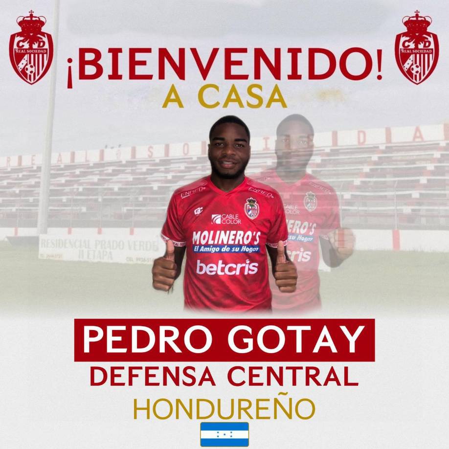 La Real Sociedad anunció el fichaje del defensor hondureño Pedro Gotay.