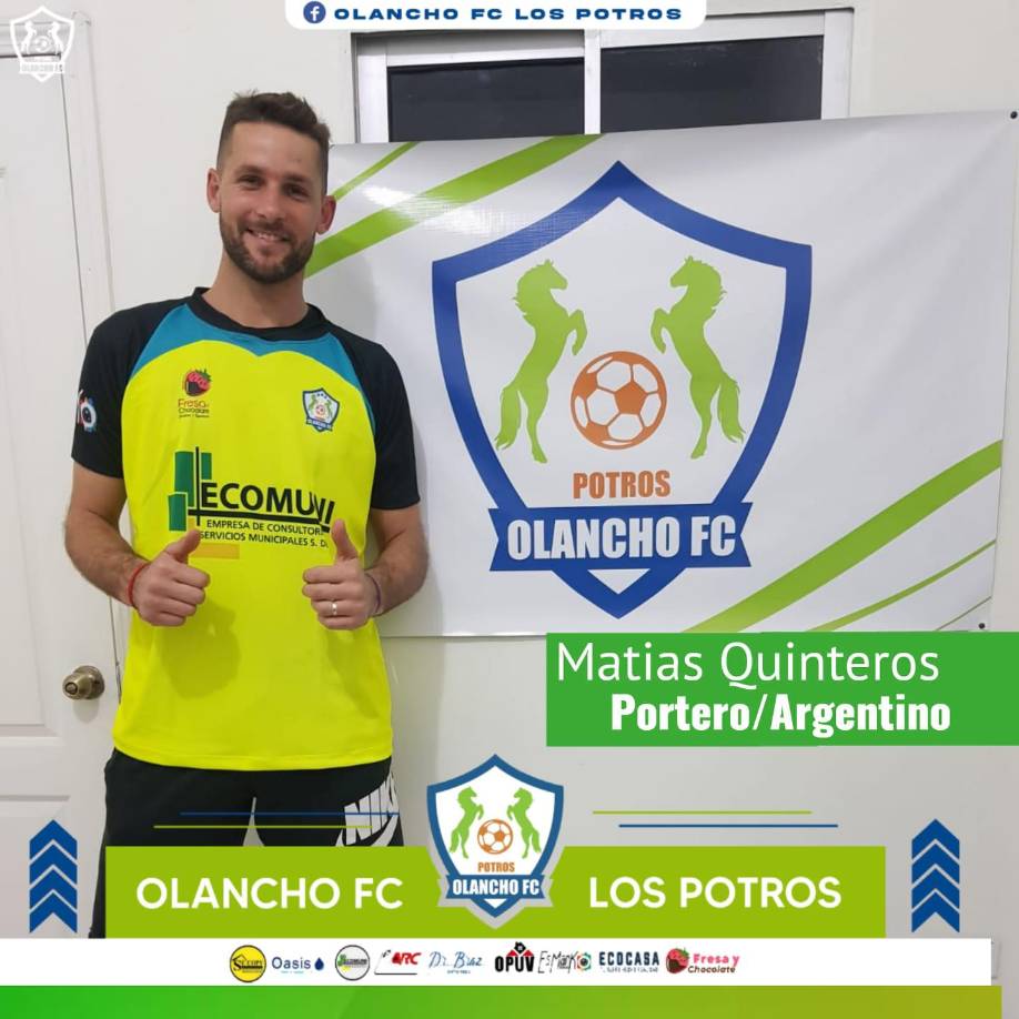 Los Potros del Olancho FC se siguen reforzando y en esta ocasión anunciaron el fichaje del portero argentino Matías Quintero.
