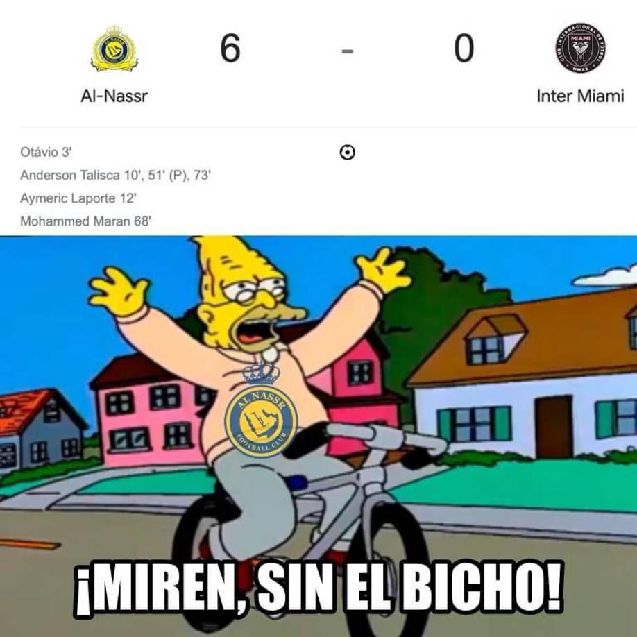 Memes destrozan a Messi e Inter Miami tras paliza del Al Nassr de Cristiano