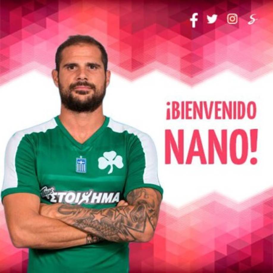 El Almería contrata, por dos temporadas, al lateral izquierdo 'Nano' (31 años), que llega procedente del Panathinaikos.