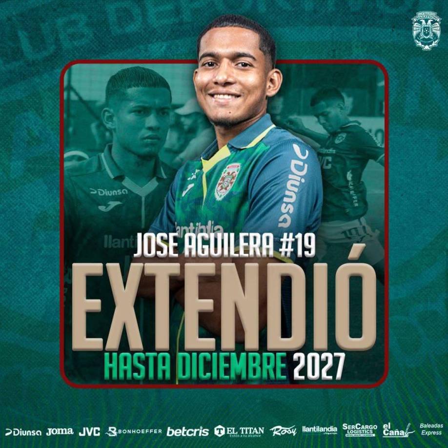 José Aguilera: Marathón anunció la renovación de contrato del ‘Pajarito’, lateral zurdo que tuvo un crecimiento en el cierre de torneo con el cuadro esmeralda.