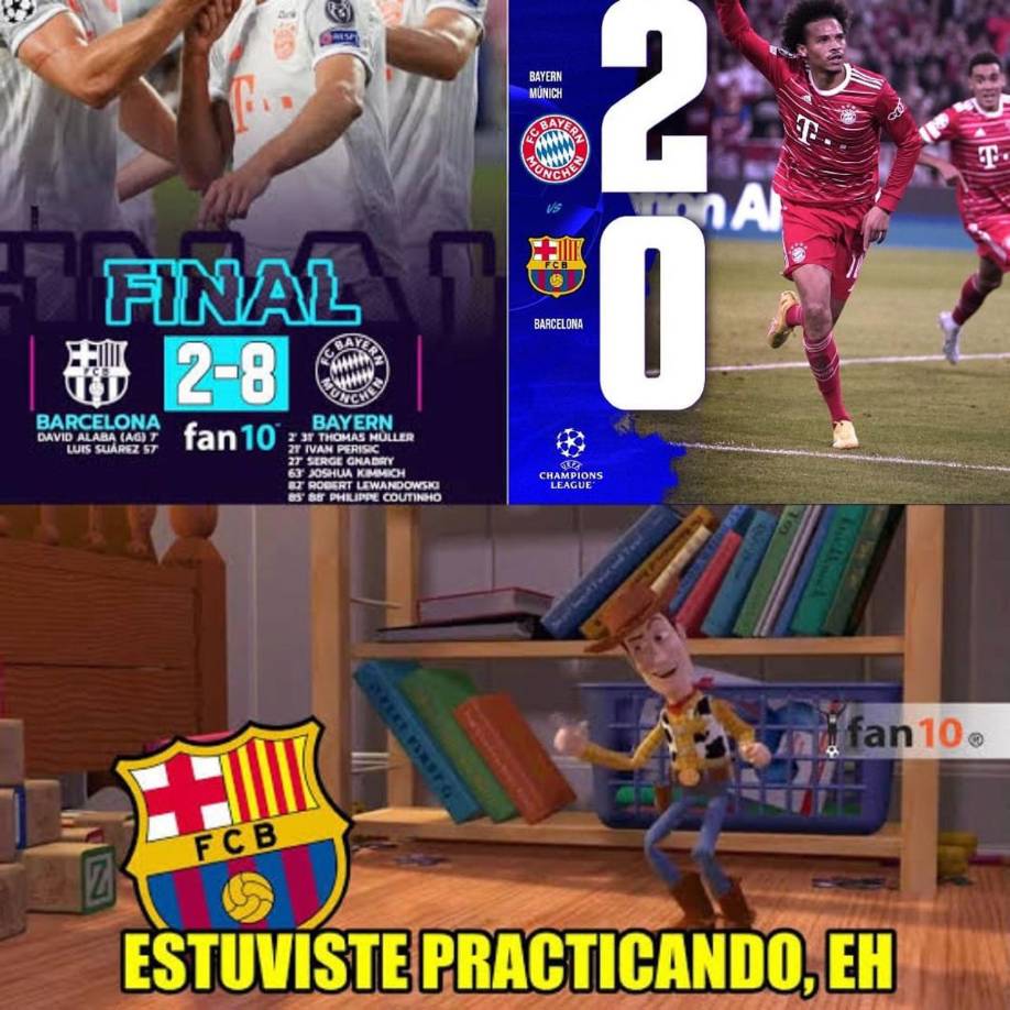 Memes: Barça y Lewandowski sufren las burlas tras perder ante Bayern Múnich en Champions League