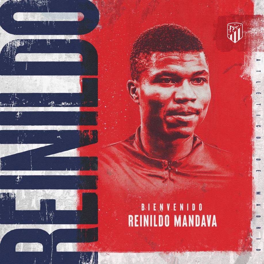El Atlético de Madrid anunció el fichaje del lateral mozambiqueño Reinildo Mandava, quien llega procedente del Lille francés hasta 2025.