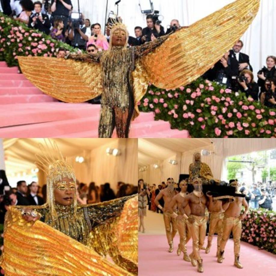 El comentarista Billy Porter hizo una exagerada introducción como un semidios.