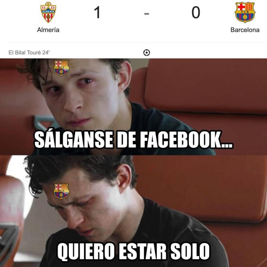 Barcelona cayó derrotado este domingo 1-0 ante Almería y así reaccionaron las redes sociales.