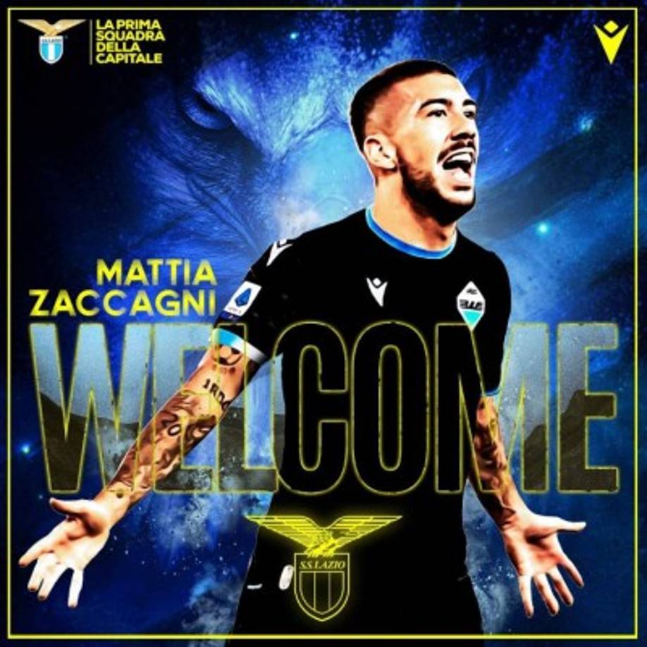 La Lazio obtiene la cesión del medio-ofensivo italiano Mattia Zaccagni por una temporada con obligación de compra por 8.000.000 €. Foto Twitter Lazio.