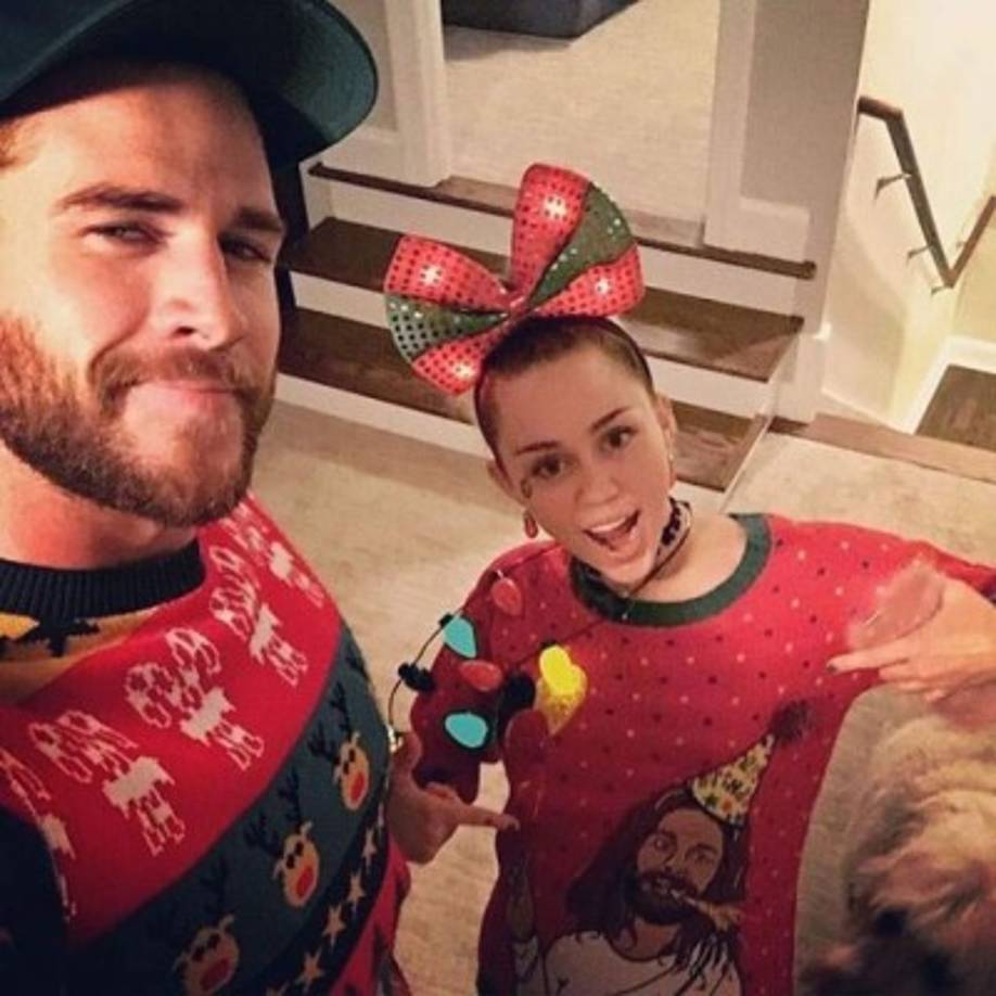 Miley Cyrus y Liam Hemsworth compartieron una foto juntos durante la Navidad.