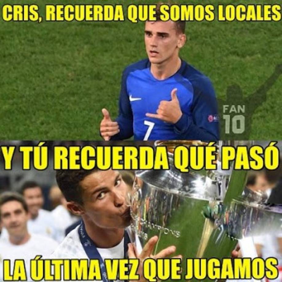 Griezmann y Cristiano se verán las caras este domingo en una nueva final, anteriormente se enfrentaron en la Champions.