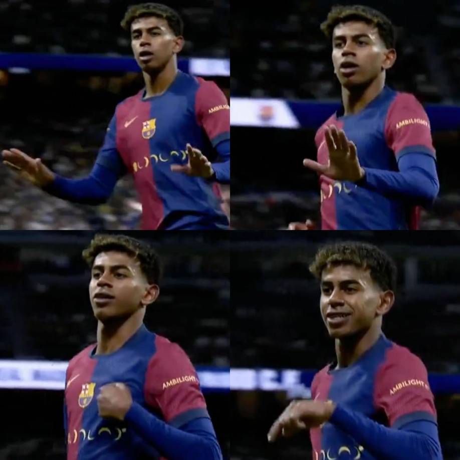 Te conviertes en el anotador más joven en la historia del Clásico y celebras con el polémico y mítico gesto de “YO ESTOY AQUÍ” y mostrando tu dorsal ante el Bernabeu.