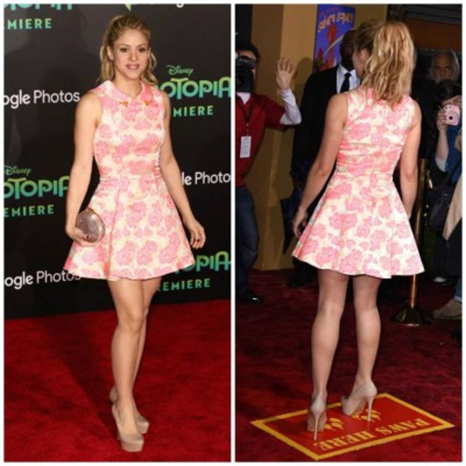 Shakira, que no paró de sonreír y se mostró de lo más simpática, estaba sensacional con un look muy fresco y colorido