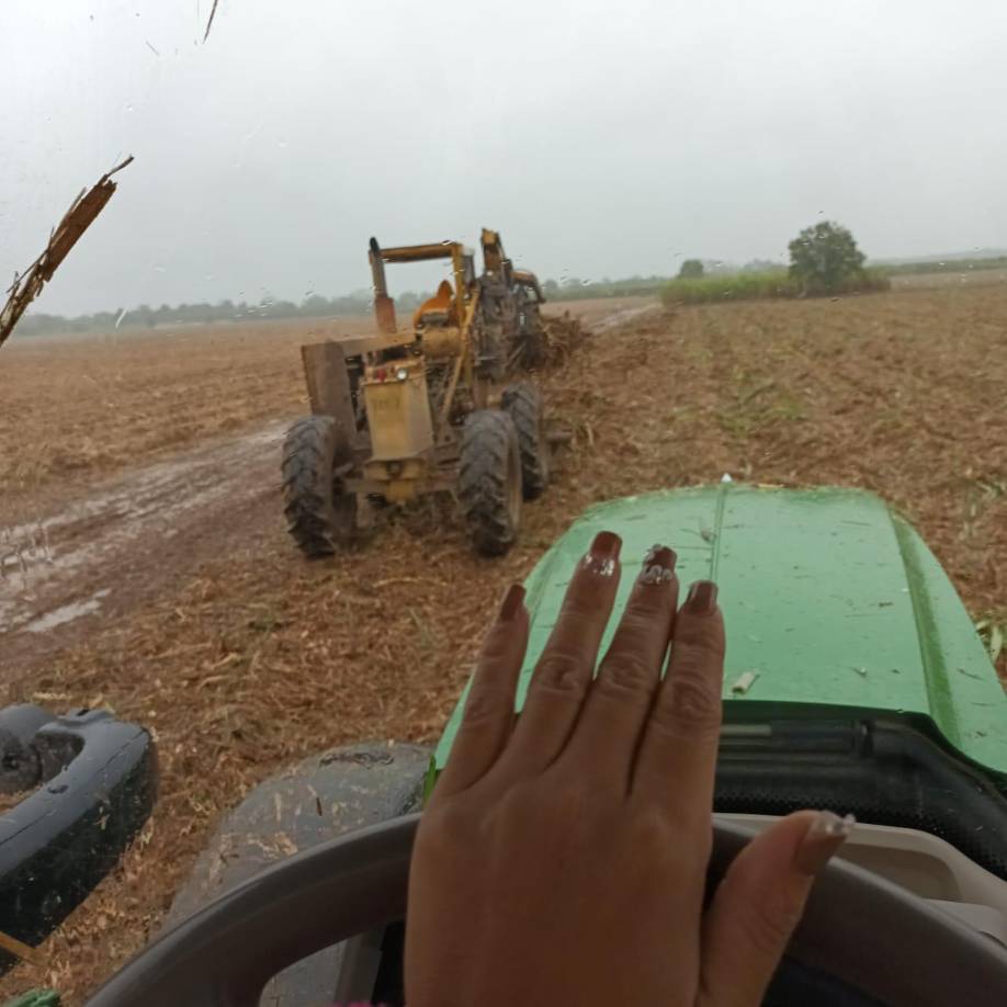 Tania Yoselin también es la primera hondureña cosechadora de caña. 