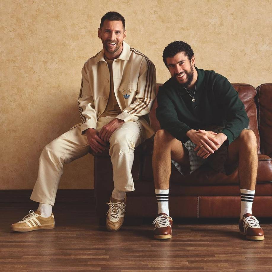 El legendario futbolista argentino anuncia una colaboración de Adidas con el músico puertorriqueño Bad Bunny. 