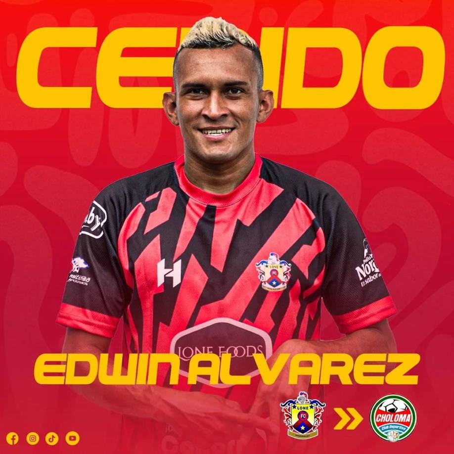 Edwin Álvarez, futbolista del Lone FC, se va cedido al actual campeón de la Liga de Ascenso de Honduras, CD Choloma.