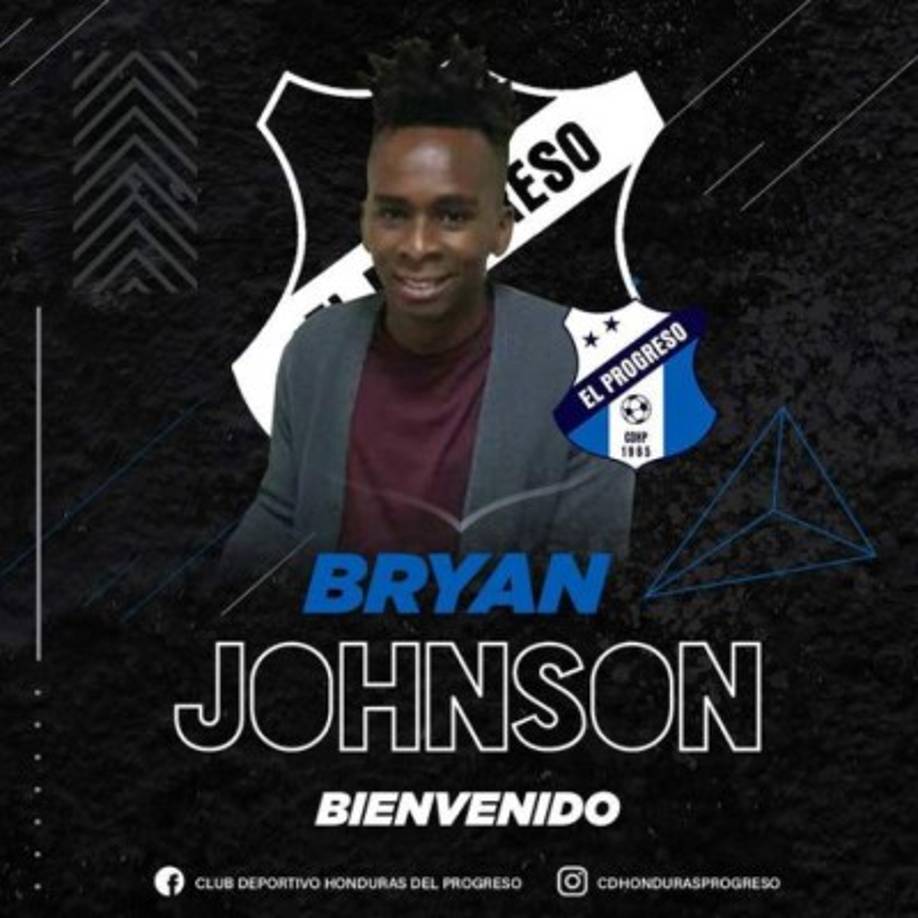 Bryan Johnson, tras ser dado de baja por el Marathón, se ha convertido en nuevo fichaje del Honduras Progreso. El defensa vuelve al equipo ribereño.