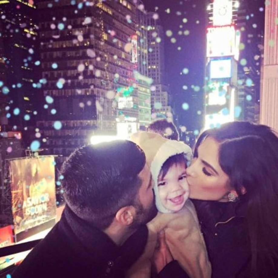 Aníba, Matteo y Alejandra Espinoza al inicio del 2016.