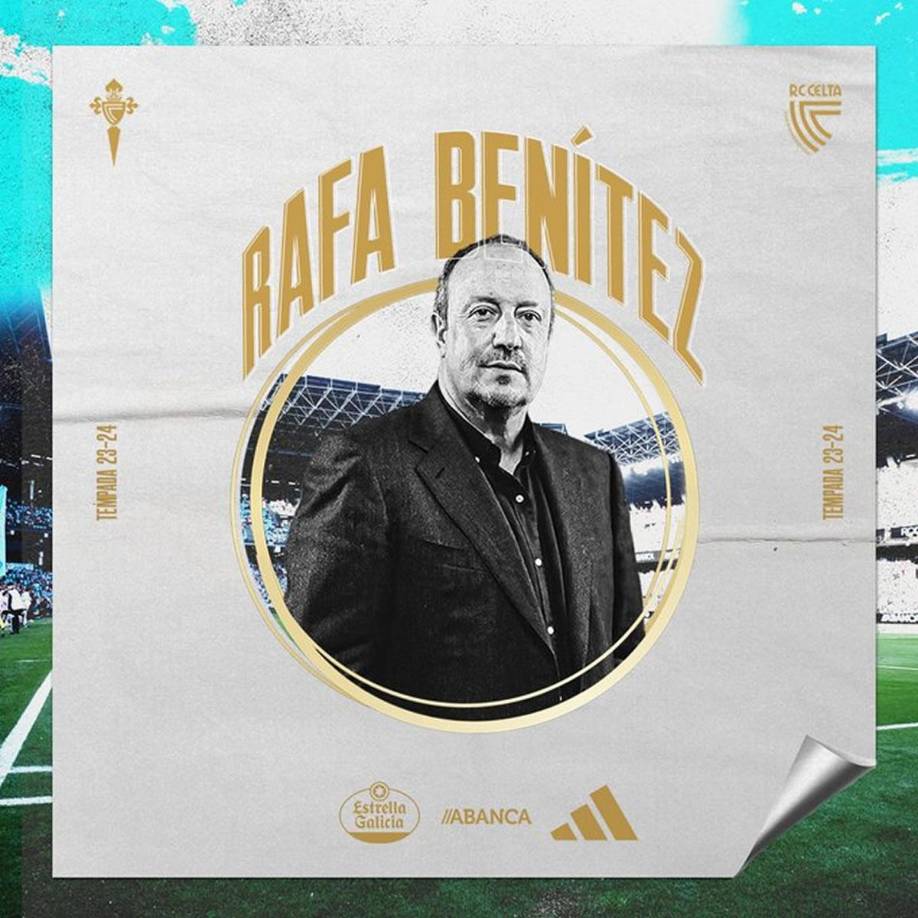 Rafa Benítez - El veterano técnico, ex de Real Madrid y Liverpool entre otros equipos, será el entrenador del Celta de Vigo la próxima temporada, anunció la entidad gallega en un comunicado este viernes.