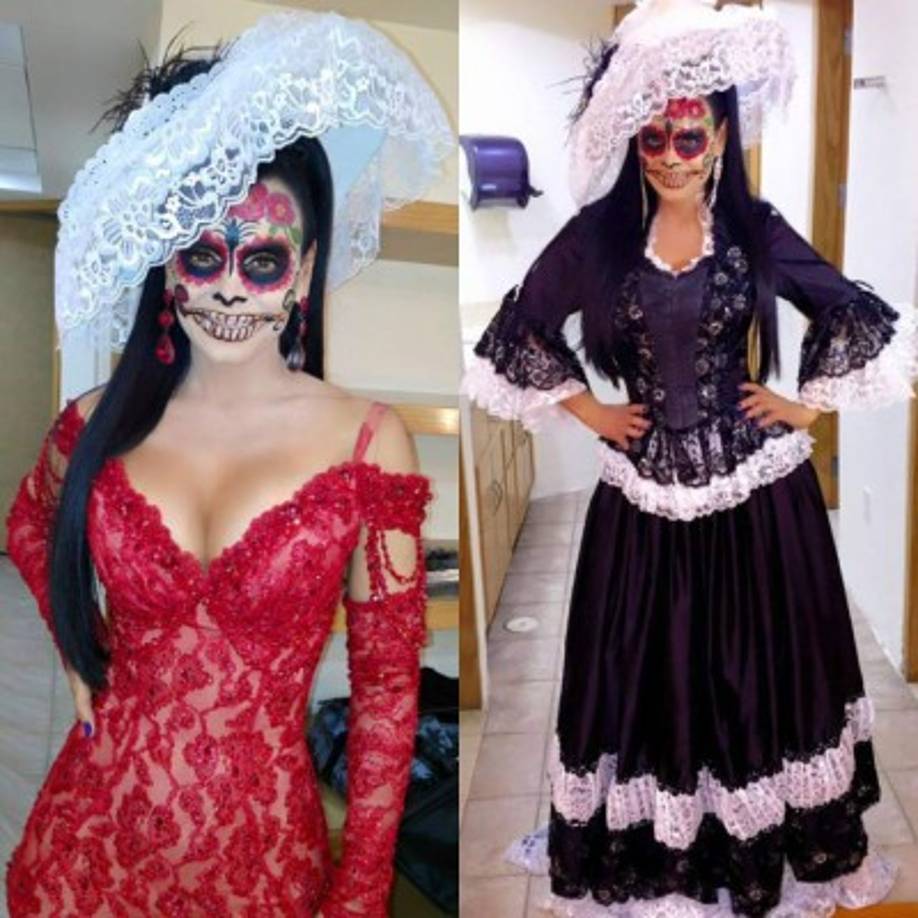 Maribel Guardia de La Catrina.