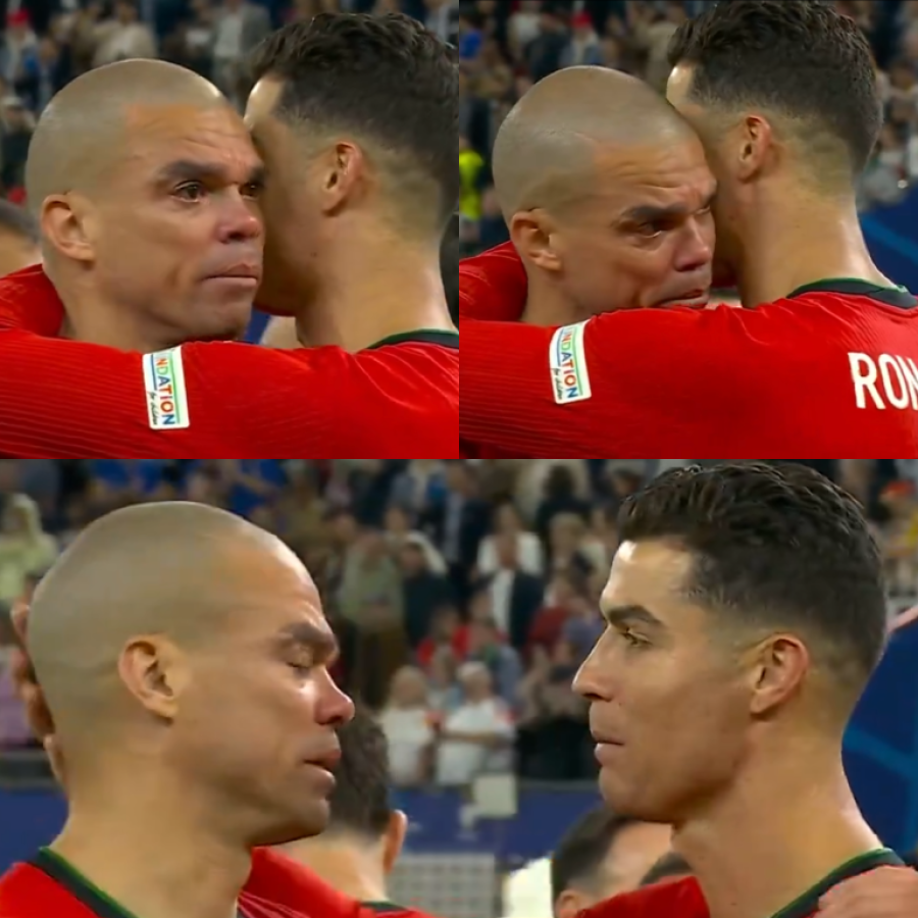 Cristiano Ronaldo lo consoló y le dio un abrazo a su amigo Pepe tras quedar fuera de la Eurocopa 2024.