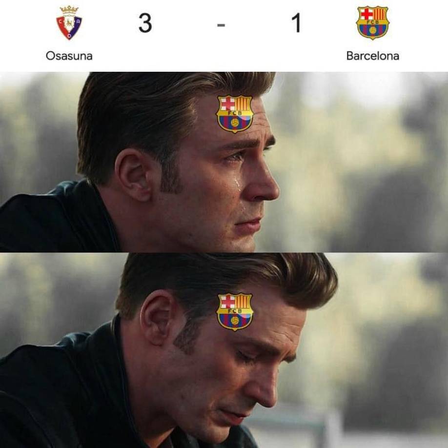 Barcelona sufre burlas: los memes que dejó la goleada ante Osasuna